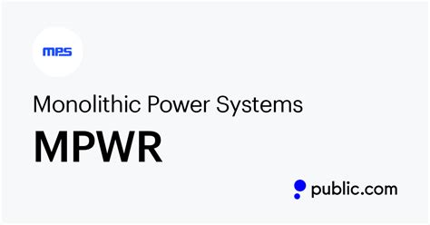 Buy Monolithic Power Systems Stock MPWR Stock Price Today News