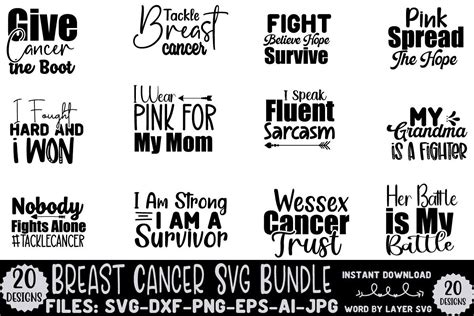 Breast Cancer Svg Bundle Vol 9 Bundle · Creative Fabrica