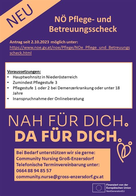 NÖ Pflege und Betreuungsscheck Aktuelles Berichte Aktuelles