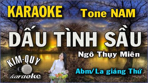 Karaoke DẤU TÌNH SẦU Ngô Thụy Miên Slow Rock Tone NAM Abm La