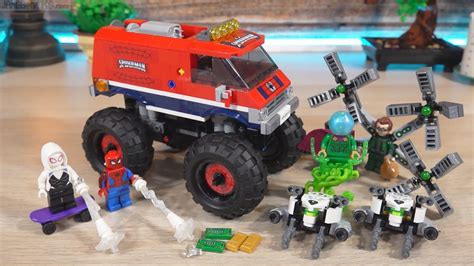 Lego Spider Man S Monster Truck Vs Mysterio Speed Build Youtube