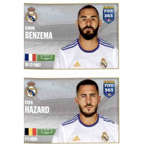 Venta Cromo De Karim Benzema Y Eden Hazard Fifa Stickers