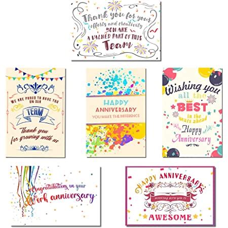 Amazon Pack Happy Anniversary Cards With Envelopes Bulk Box