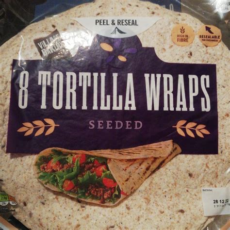 Tortilla Wraps Seeded Village Bakery Kalorie Kj A Nutri N Hodnoty