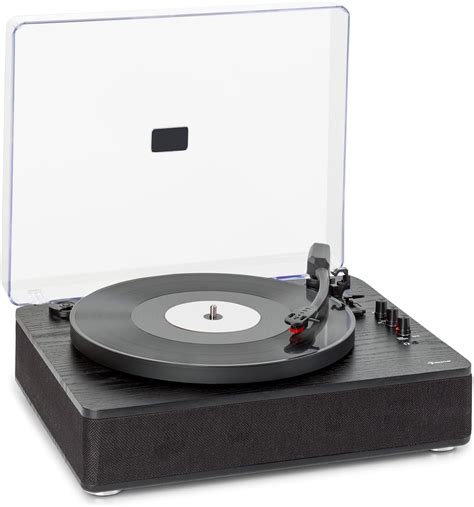 Auna Platine Vinyle Bluetooth Tourne Disque Vinyle Avec Enceinte Haut