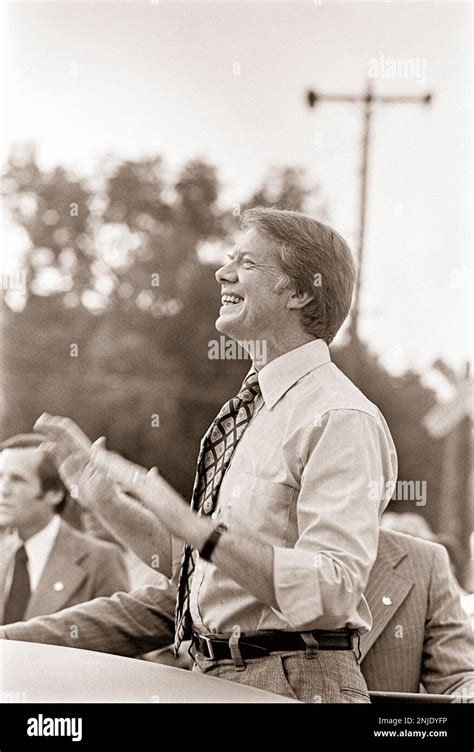 President Jimmy Carter Arrives Back In His Hometown Of Plains Georgia For A Vacation Stock