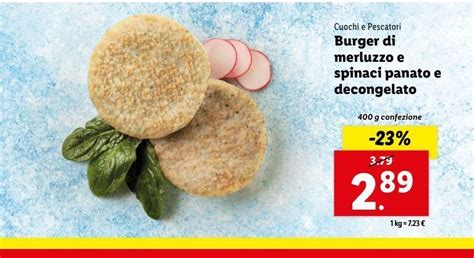 Burger Di Merluzzo E Spinaci Panato E Decongelato Offerta Di Lidl