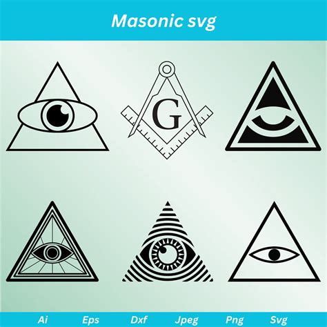 Masonic Svg Freemason Svg Third Eye Svg Evil Eye Svg Masonic