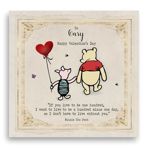 Personalised Winnie the Pooh and Friends Valentine's Day - Etsy UK ...