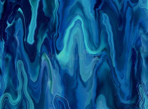 Blue Marble Texture Liquid Shiny Blue Stone Texture Stock Image