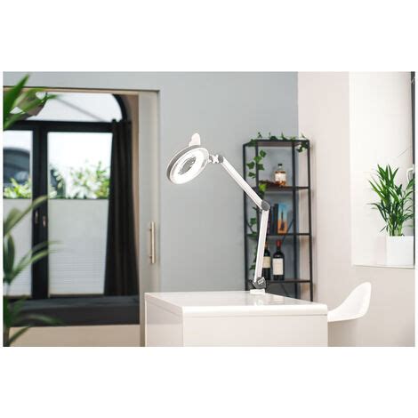 Lumeno LED Lupenleuchte 851X Lupen Ø 150 mm 3 Dioptrien grau