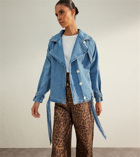 Buy Trendyol Washed Oversized Denim Jacket In Blue 6thStreet UAE