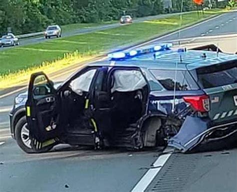 State Trooper Blocks And Collides With A Wrong Way Driver On Interstate