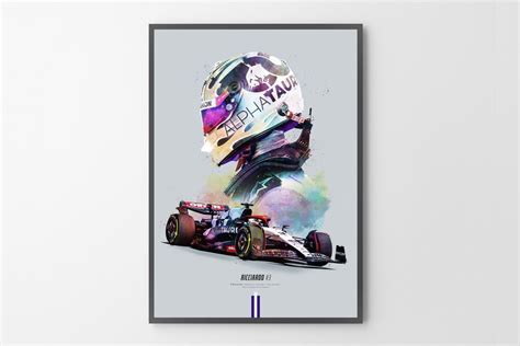 Daniel Ricciardo 2023 F1 Poster Print Wall Art Illustration Etsy UK