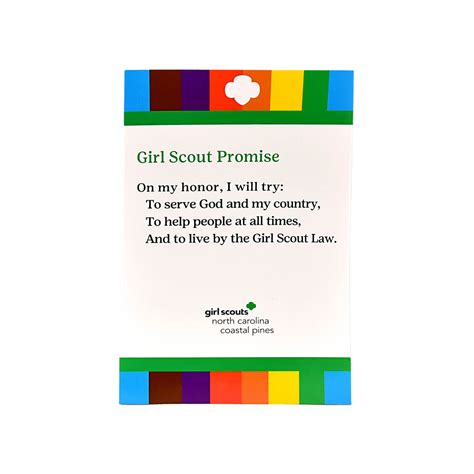 Gsnccp Girl Scout Promise Poster Girl Scout Shop