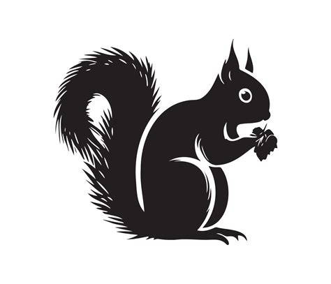 Squirrel Face Silhouettes Squirrel Face Black And White Squirrel