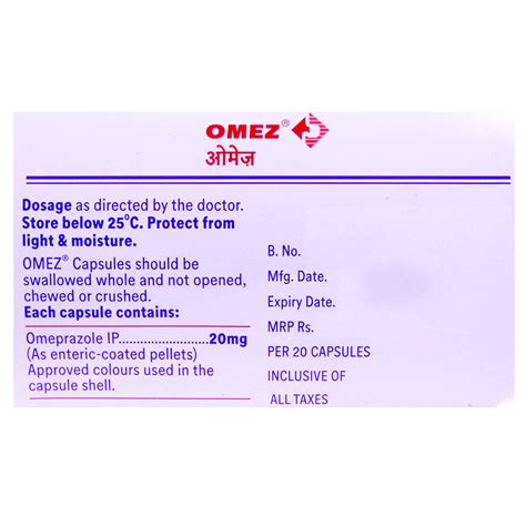 Omez Capsule 20s Price Uses Side Effects Composition Apollo Pharmacy