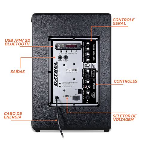 Caixa De Som Ativa E Passiva Datrel 10 400w Usb Bluetooth