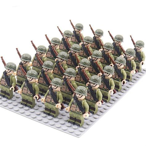 WW2 US Army Gunslinger Team Minifigures Lego Compatible Military Sets