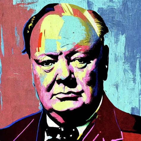 Winston Churchill Pop Art Digital Art By AJ Etheridge Pixels