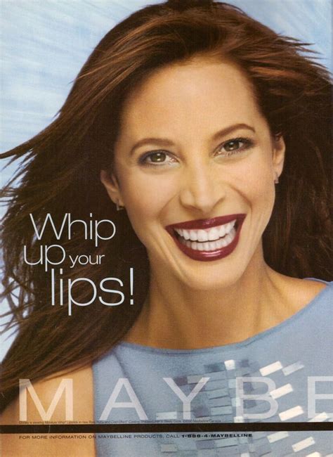 2000 Maybelline Cosmetics Christy Turlington Print Ad Vintage Advertisement Vtg Maybelline