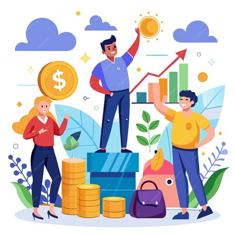 premium vector  cartoon drawing  people   graph   word