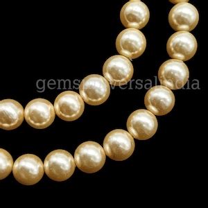 Extremely Rare Golden South Sea Pearl Beads Genuine Gold South Sea