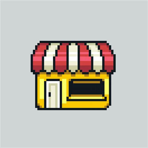 Pixel art illustration Shop. Pixelated Shop. Shop Building pixelated