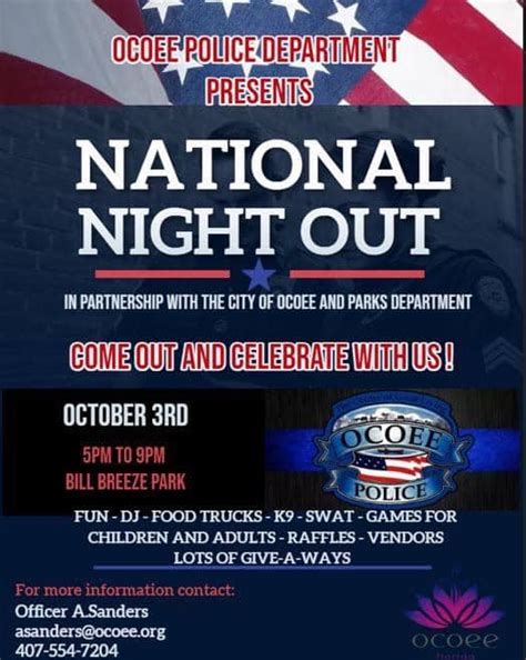 National Night Out City Of Ocoee West Orange Chamber