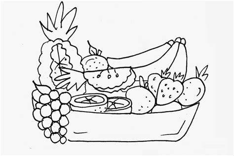 Fruit Basket Colouring In