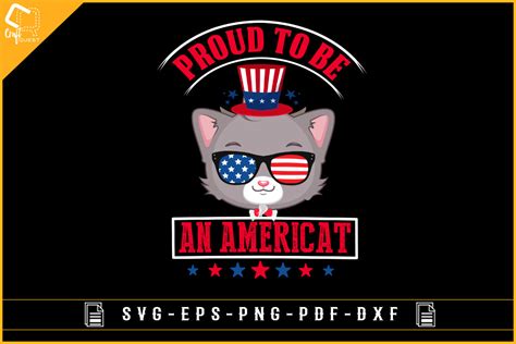 Proud to Be an Americat Funny Patriot Graphic by Craft Quest · Creative ...