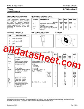 Bt E Datasheet Pdf Nxp Semiconductors