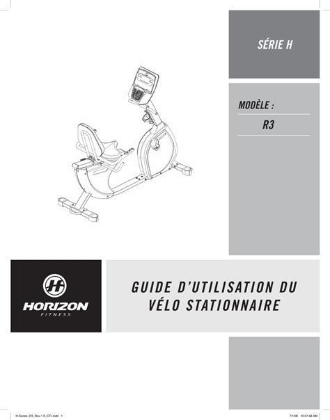 PDF GUIDE DUTILISATION DU VÉLO STATIONNAIREproductload johnsonfit