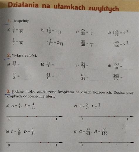 działania na ułamkach zwykłychzad 1 2 3 mam ok 15 20 min prosze o