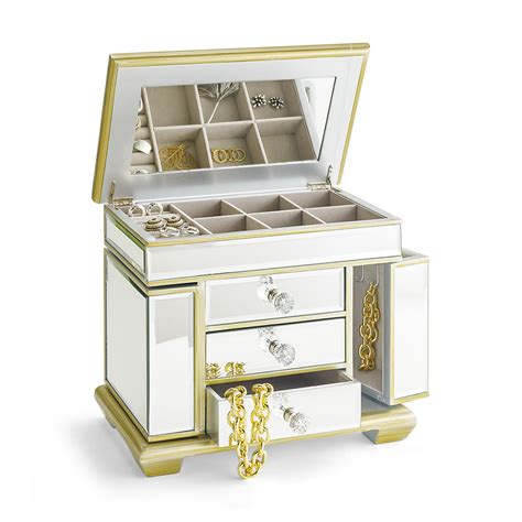 Grand Mirrored Jewelry Box Gumps