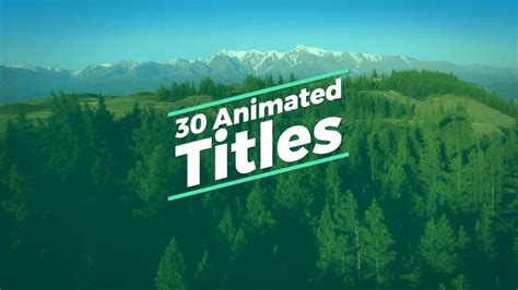 30 Animated Titles - FilterGrade