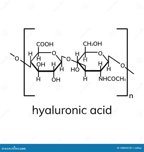 Ejemplo Del Vector Del cido Hialur nico Ilustración del Vector