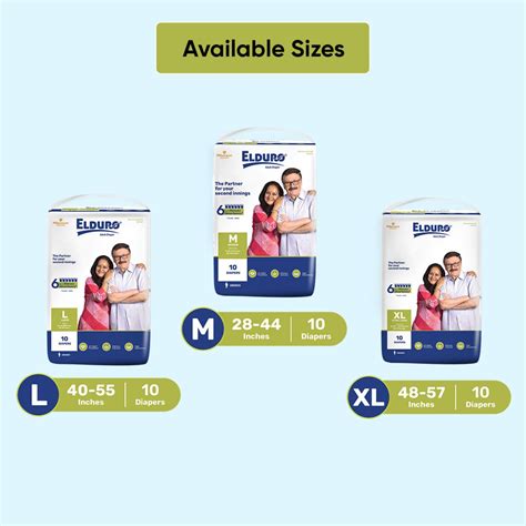 Elduro Tape Style 101 139cm 40 Inch 55 Inch Wetness Indicator Adult Diapers L 120 Pieces