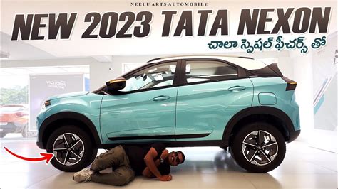 New Tata Nexon 2023 Bs6 Phase 2 Detailed Walk Around Review Telugu