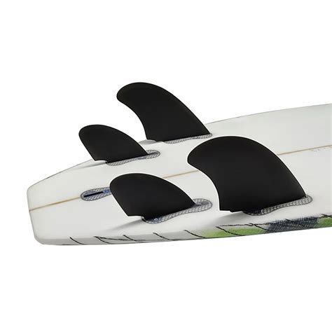 UPSURF FCS II Sirip Quad Sirip Kaki Selancar Olahraga Warna Hitam Sirip