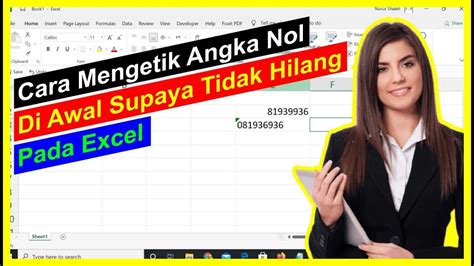 Cara Mengetik Angka Nol Di Awal Supaya Tidak Hilang Pada Excel Youtube