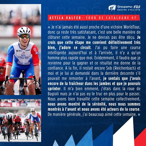 Quipe Cycliste Groupama Fdj On Twitter D Cid Ment Attila Valter