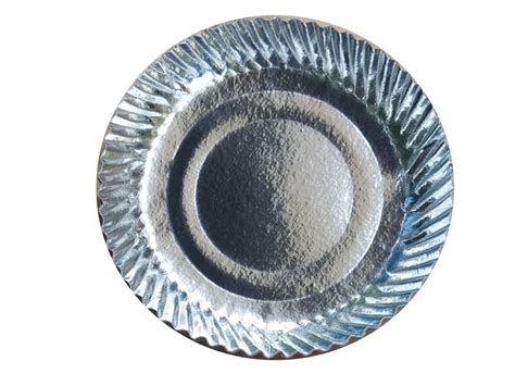 Plain 7inch Silver Paper Plate For Event And Party Supplies Paper Gsm