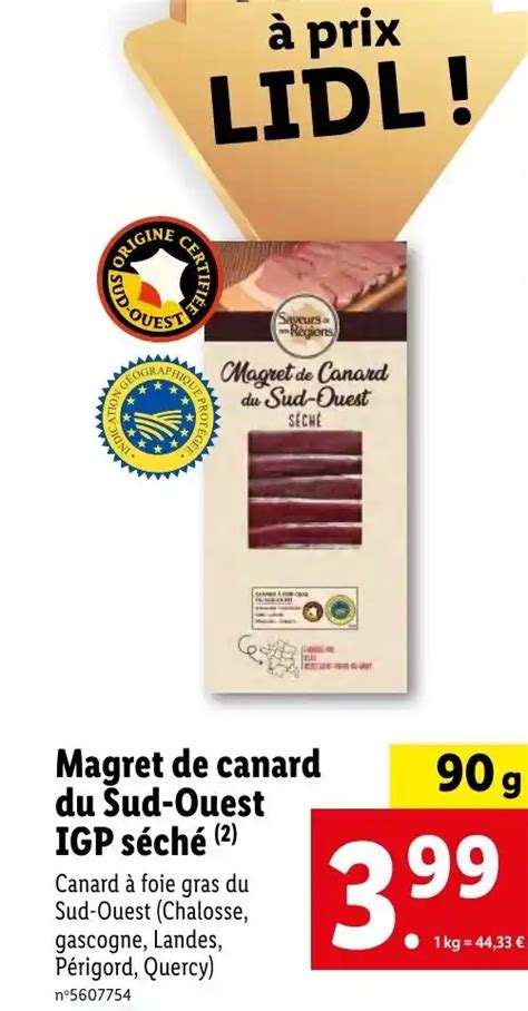 Promo Magret De Canard Du Sud Ouest Igp S Ch Chez Lidl