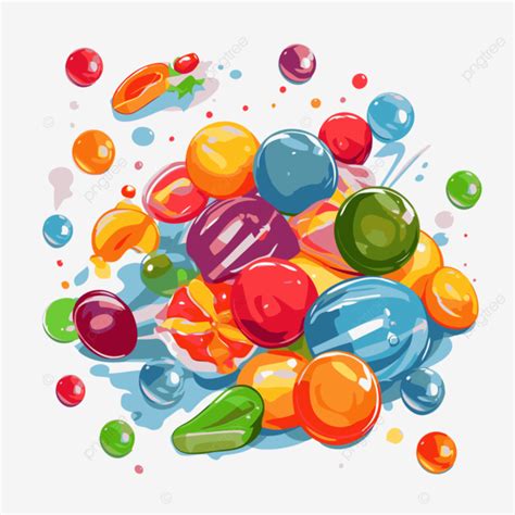 Gumdrops Candy Vector Sticker Clipart Colorful Sweets And Candy Are