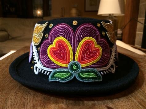 Ojibwe Floral Hat By Adam Avery Native American Beading Beaded Hat