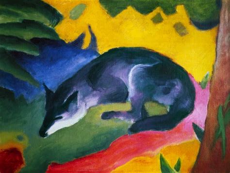 Blue Black Fox Franz Marc As Art Print Or Hand Painted Oil