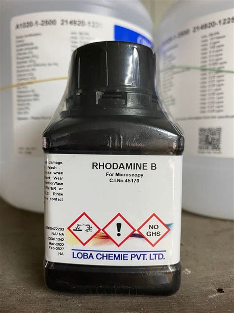 Rhodamine B 25 กรัม ขวด ยี่ห้อ Loba India แล็ป วัลเล่ย์ จำหน่าย สารเคมี เครื่องแก้ว วัสดุ