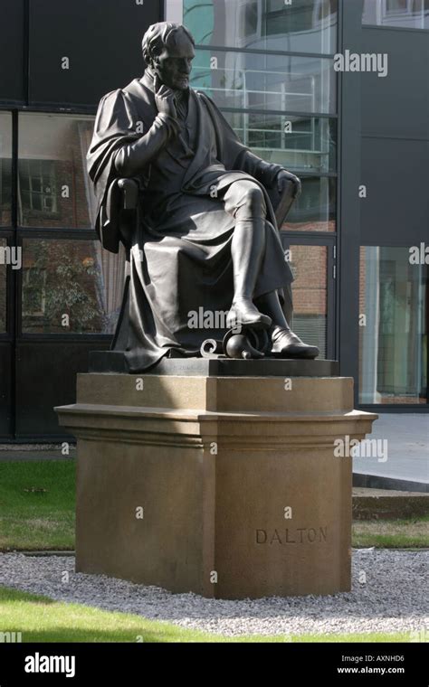 Statue of John Dalton 1766 1844 outside Dalton Building of Manchester ...