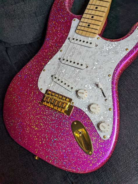 Pink Guitar Pink Sparkle Guitar Girls Electric Guitar Beginner Guitar Stratocaster Guitar